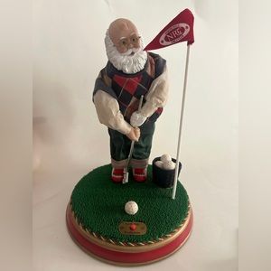 Golfing Musical Santa Vintage